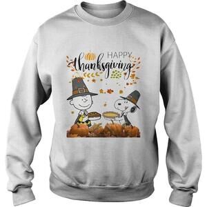 Charlie And Snoopy Peanuts Happy Thanksgiving Shirt